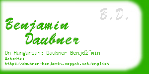 benjamin daubner business card